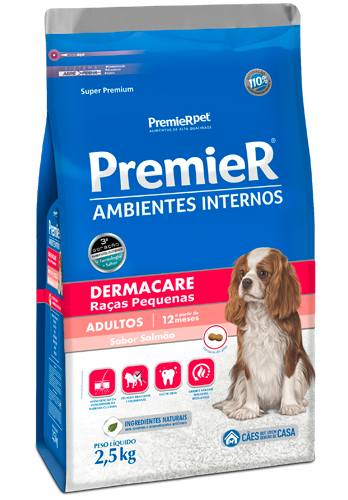 PremieR Ambientes Internos Dermacare – Cães Adultos Sabor Salmão