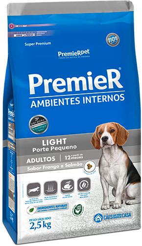 PremieR Ambientes Internos Light Cães Adultos Sabor Frango & Salmão