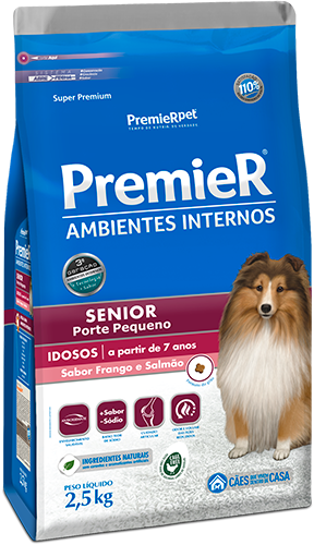 PremieR Ambientes Internos Senior Sabor Frango & Salmão – Cães 7 anos +